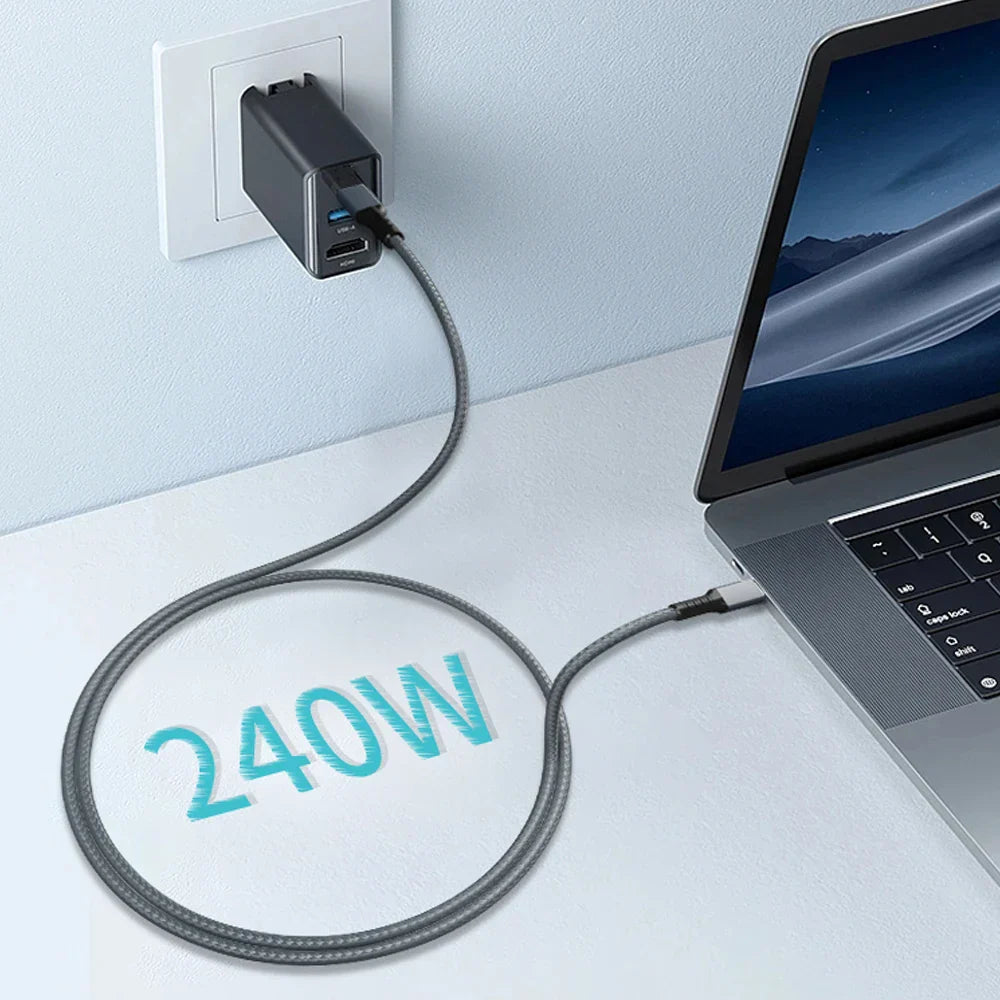 1.8M HyperLink X Thunderbolt 4 USB-C to USB-C Cable Charge & Video Black （USB 4 - 40Gbps, 240W, 8K/60Hz)