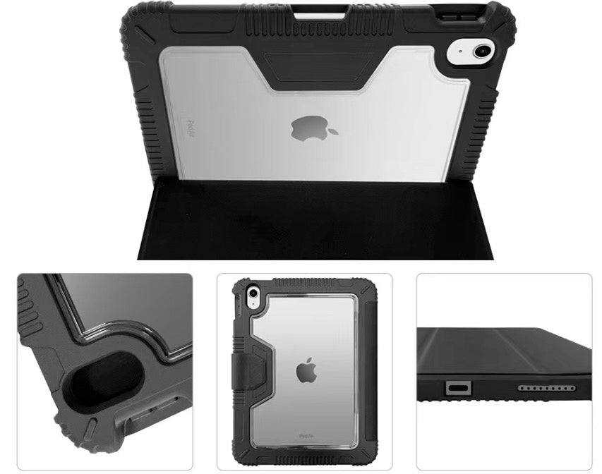 Rugged Case With Clear Back & Pen Holder for iPad 11“(A16 2025) / iPad (10th Gen 2022) 10.9‘’