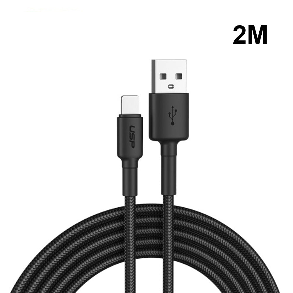 2M BoostUp Cafule Lightning to USB-A Cable Charge & Connect Black USP