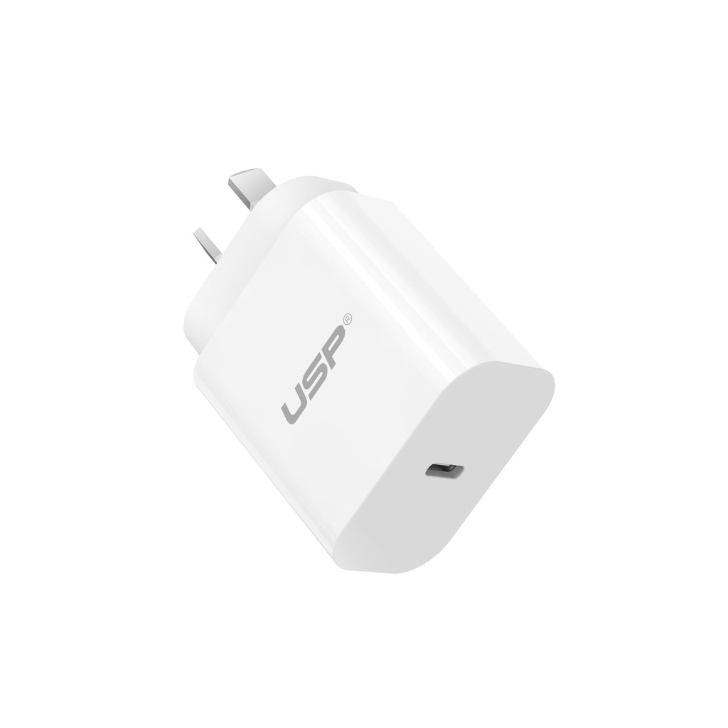 45W GaN Power Adaptor single USB-C PD-White