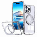 USP Clear Case For iPhone 17 Pro Max 360° Rotatable Ring Stand Compatible With Magsafe