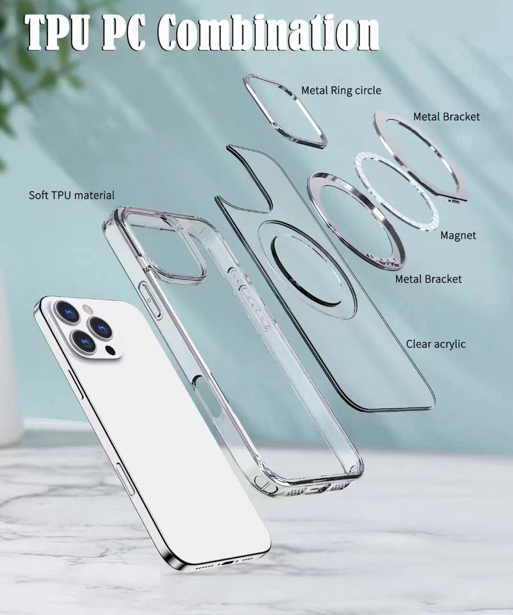 USP Clear Case For iPhone 17 Pro 360° Rotatable Ring Stand Compatible With Magsafe