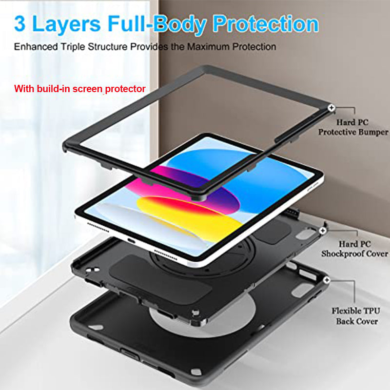 Rugged Case for iPad Mini 7(8.3",2024,A17 Pro)/ Mini 6 ((8.3",2021)