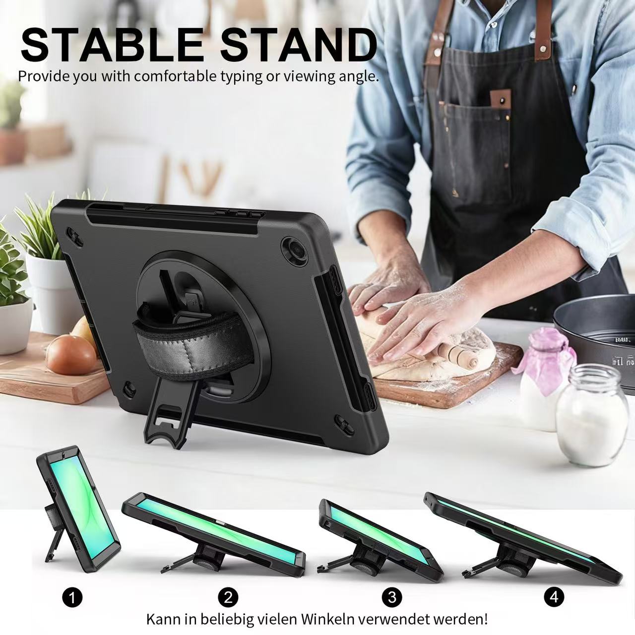Rugged Case with Pen Holder Screen-Less for Galaxy Tab A9 Plus 11" Generic
