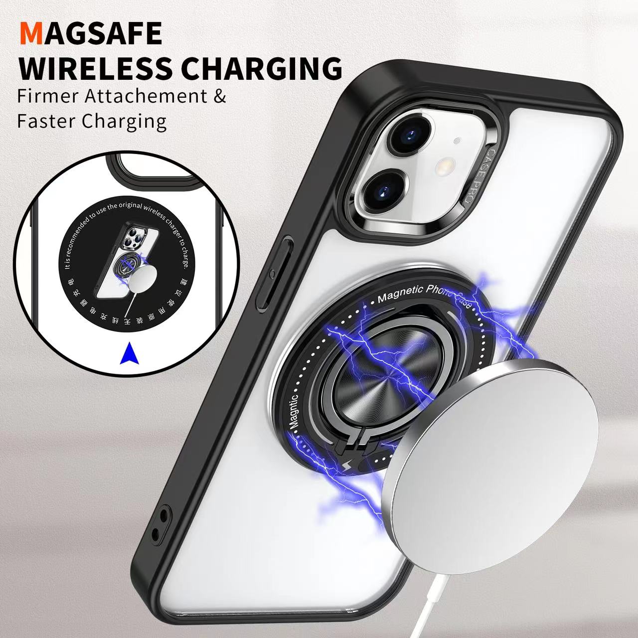 USP Case For iPhone 17 Ring Holder Case Compatible With Magsafe