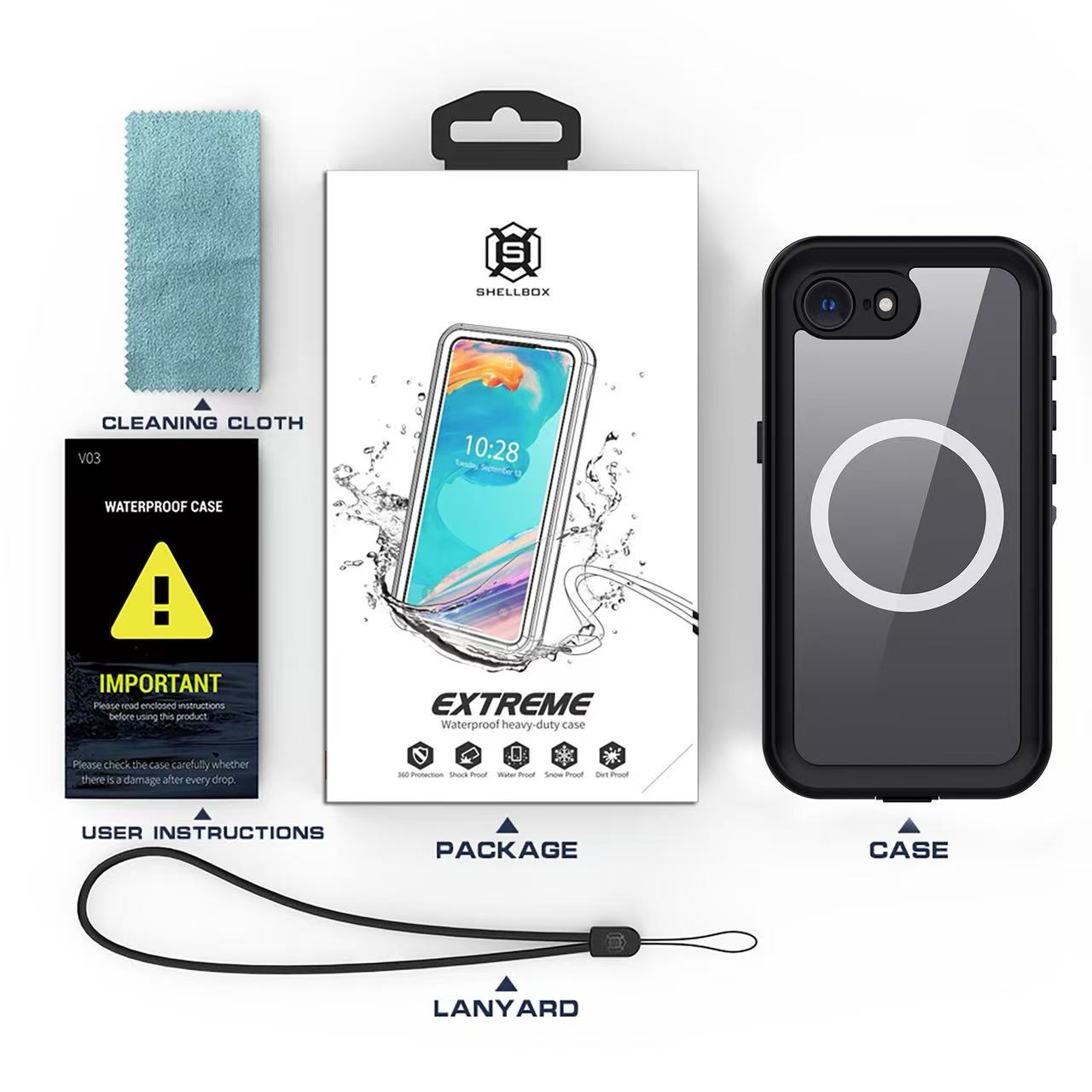 USP Apple iPhone 17e/16e WaterProoof Case Black
