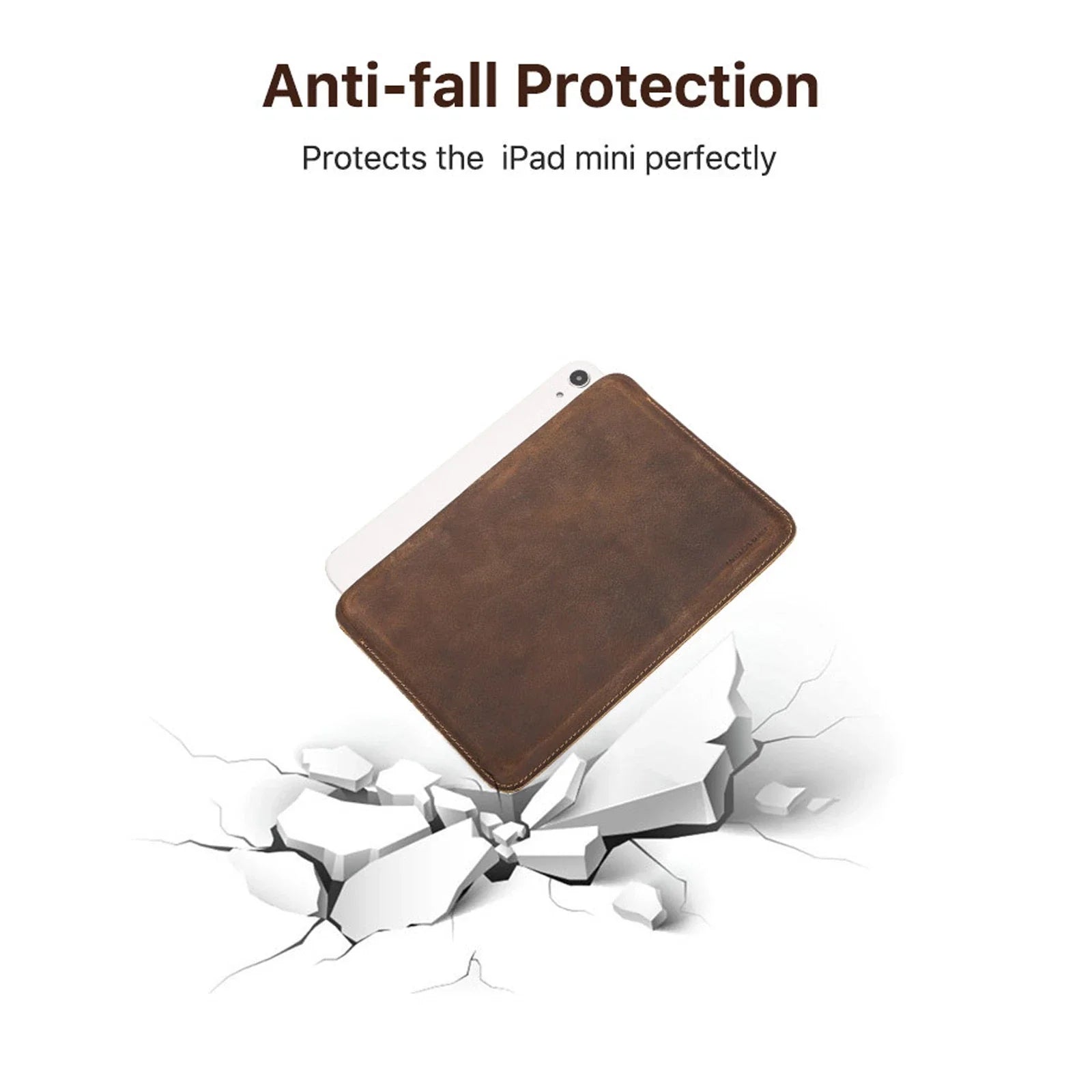 Genuine Leather iPad Sleeve for iPad Mini (7.9") (5th/4th/3rd/2nd/1sth Gen) / iPad Mini (8.3") (6th Gen) Case
