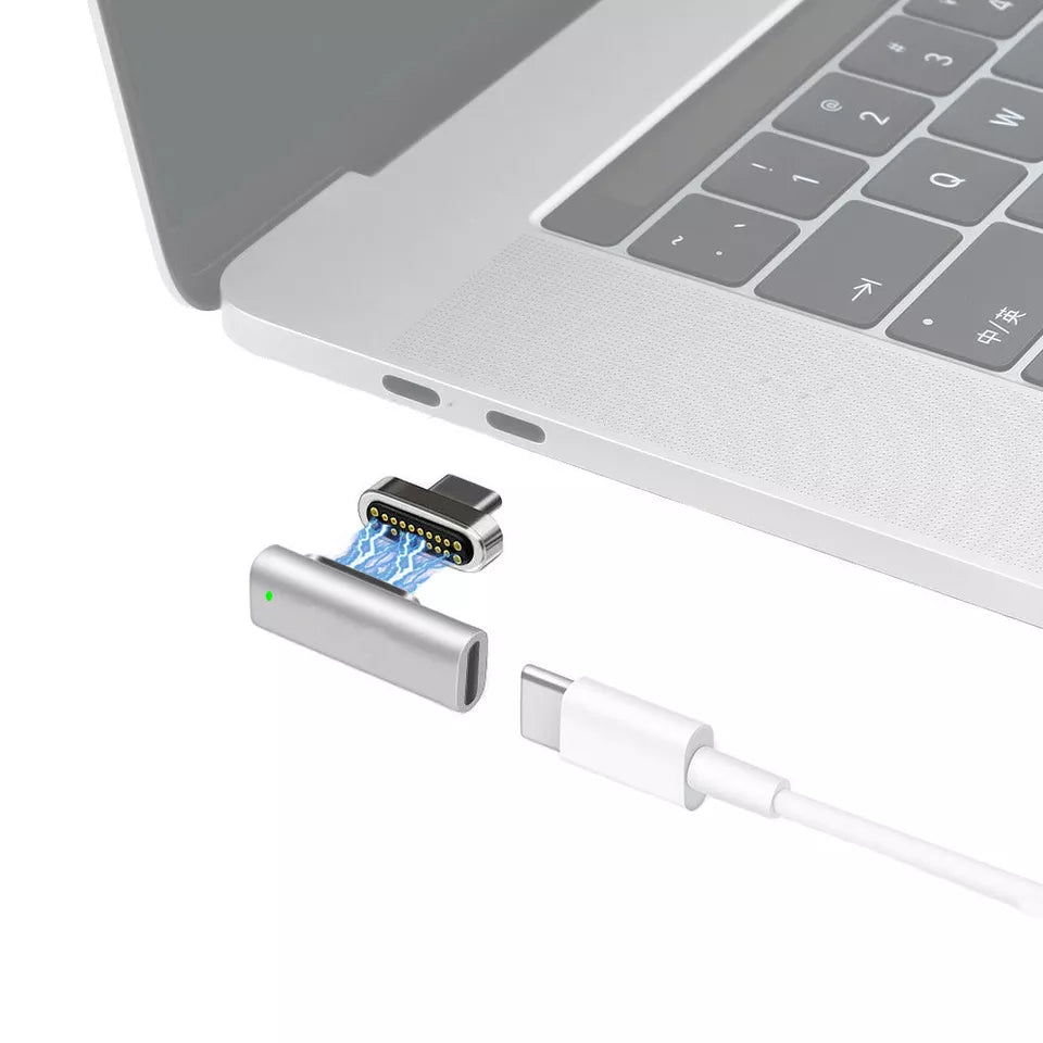 100w Magnetic Type-C  Adapter 20Pin Notebook Laptop Converter (Silver)