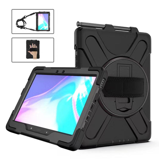 Rugged Case for Galaxy Tab Active 4 PRO Case 2022 Case with Pen Holder（Black Diamond）