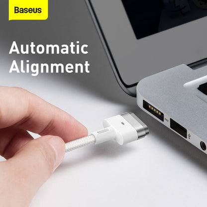 Baseus Zinc Magnetic Series iP Laptop Charging Cable Type-C to T-shaped Port 60W 2m White