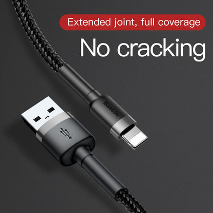 3M Lightning to USB-A cafule Cable Gray+Black Baseus