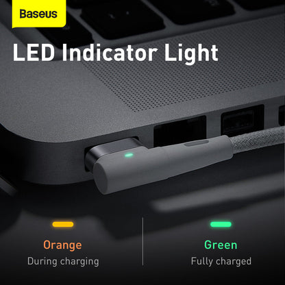 Baseus Zinc Magnetic Series iP Laptop Charging Cable Type-C to L-shaped Port 60W 2m White