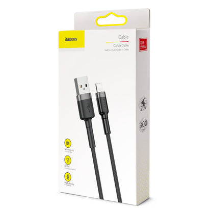 3M Lightning to USB-A cafule Cable Gray+Black Baseus