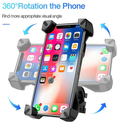 360° Rotation Bike Phone Holder Handlebar Mount for Motorcycle Bicycle