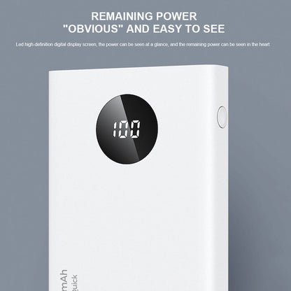 Fast Charge Dual USB Output Power bank 20W 10k (10500)mah LED Display White PISEN