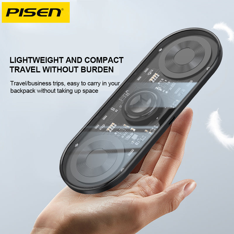 Pisen 3 in 1 Wireless  Charging Station Transparent FYD-C33