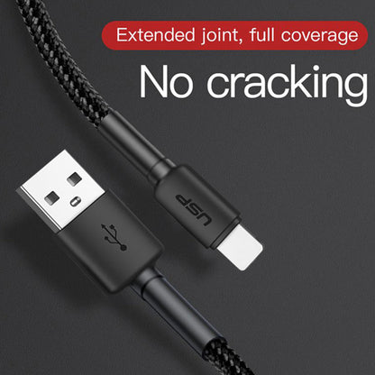 0.2M BoostUp Cafule Lightning to USB-A Cable Charge & Connect Black USP