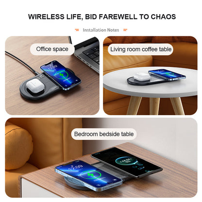 Pisen 3 in 1 Wireless  Charging Station Transparent FYD-C33