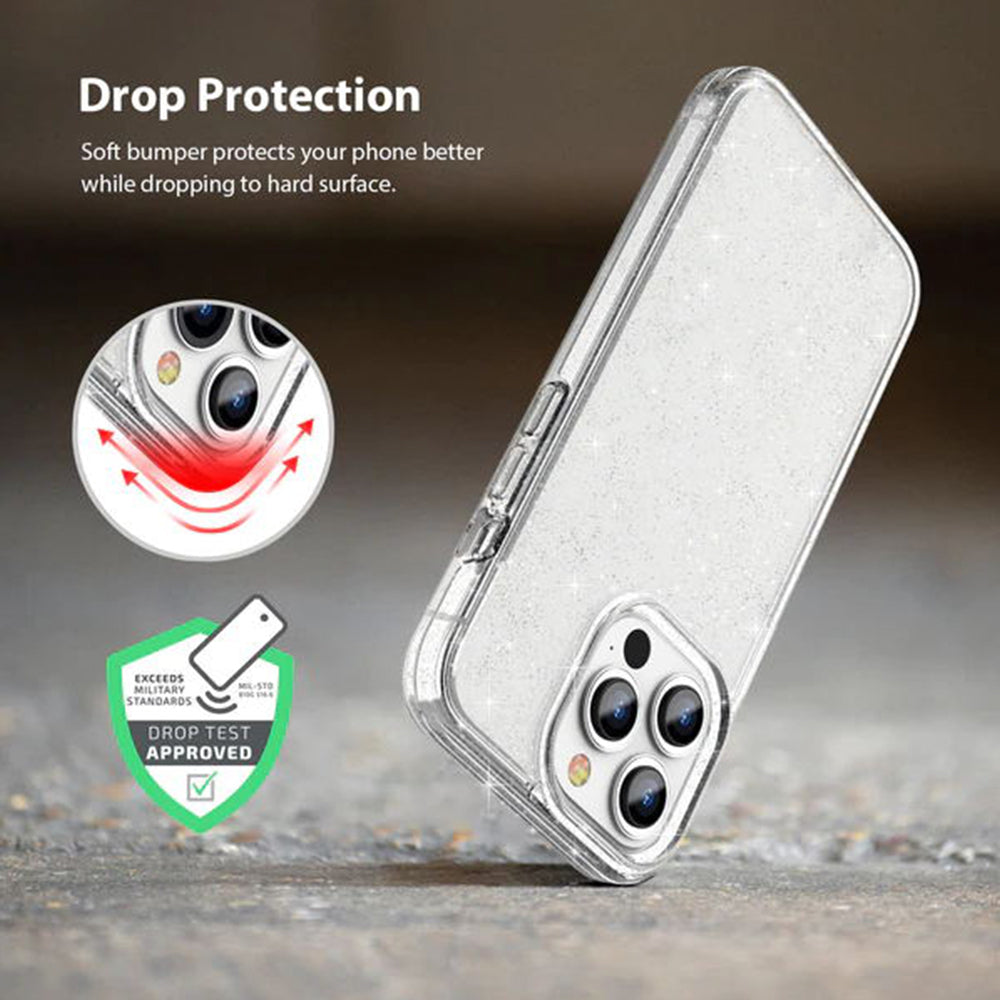 Phonix Case For iPhone 14 Pro Clear Rock Soft Tpu Case Stardust