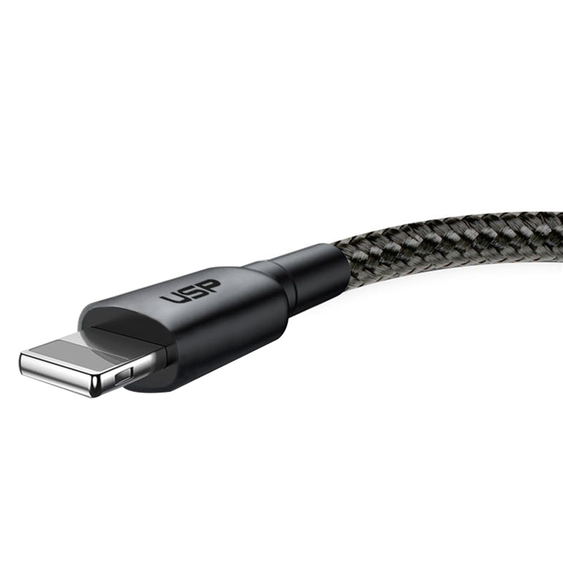 1M BoostUp Cafule Lightning to USB-A Cable Charge & Connect Black USP