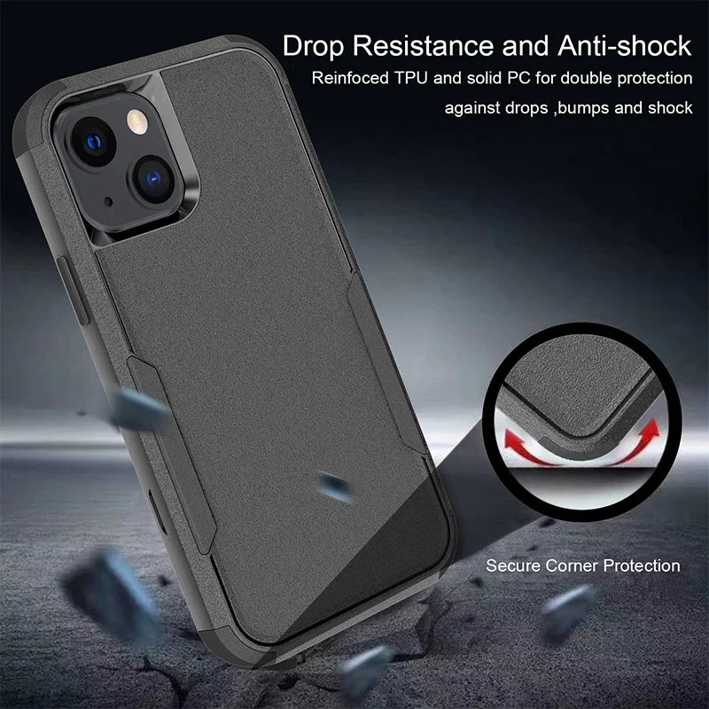 Phonix Case For iPhone Xs Max Black Armor (Heavy Duty) Case