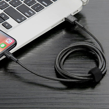 1M BoostUp Cafule Lightning to USB-A Cable Charge & Connect Black USP