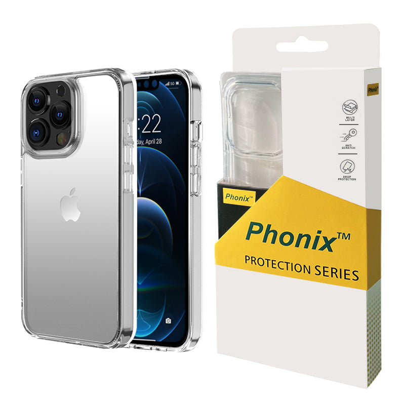 Phonix Case For iPhone 14 Pro Max Clear Rock Shockproof Case