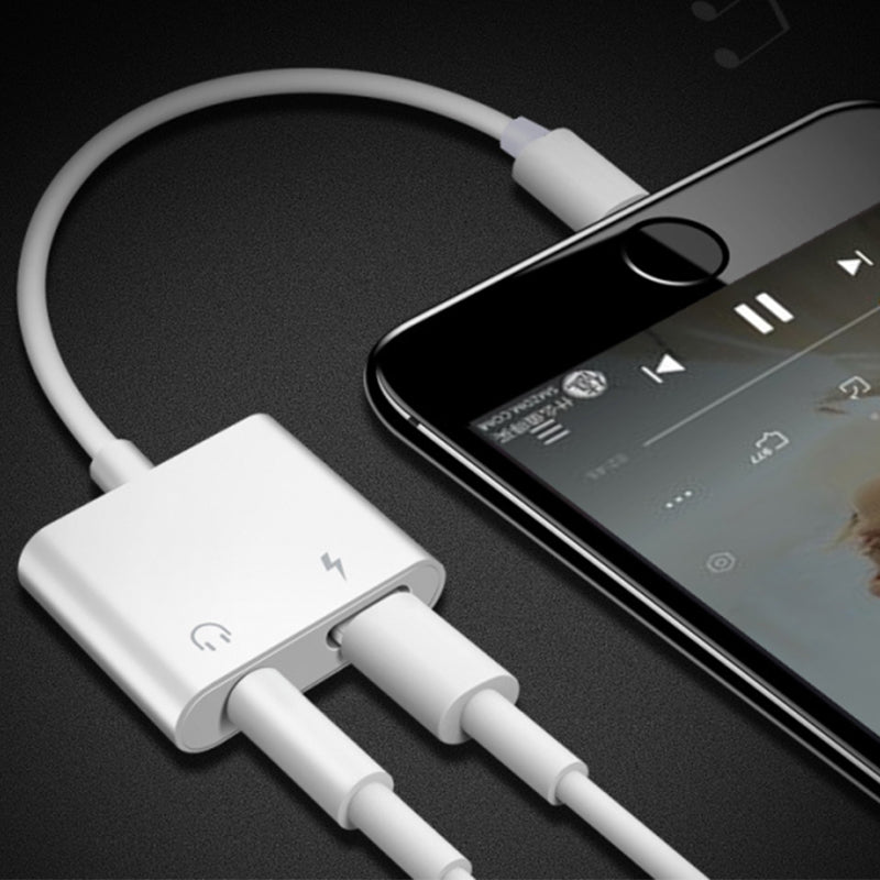 2-in-1 Aux  Lightning+3.5mm adapter(Music and Charge)