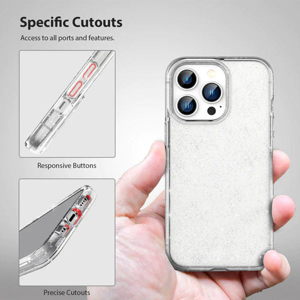 Phonix Case For iPhone 14 Pro Max Clear Rock Soft Tpu Case Stardust