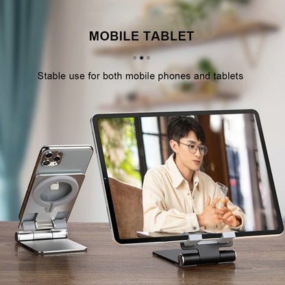 Aluminium Alloy Foldable Magnetic Wireless Charger Desktop Stand For iPhone