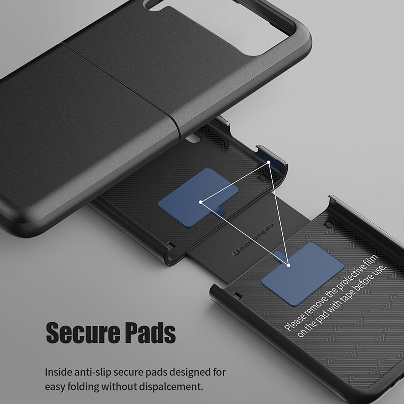 Goospery Fard Case PC / Soft Coating  (Matt Black) for GALAXY Z FLIP 3 4