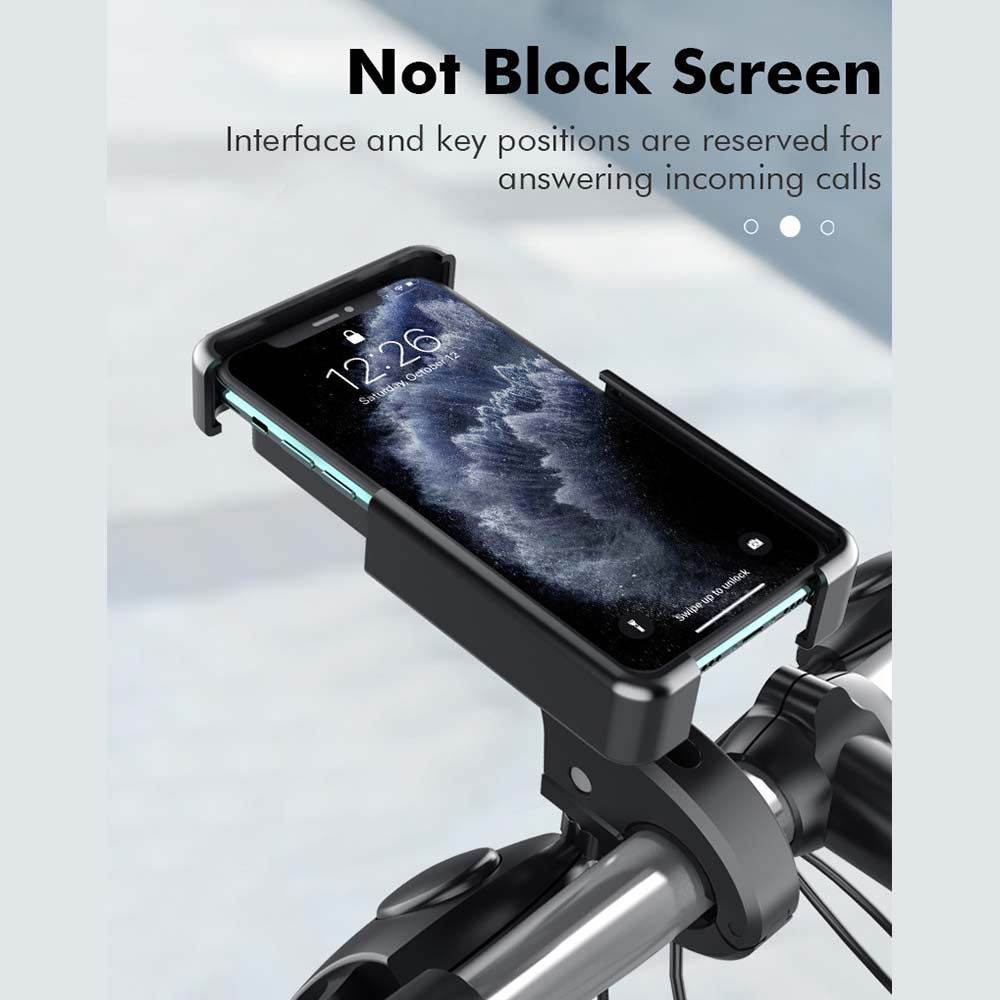 Bike Motorcycle Phone Mount Universal Cell Phone Holder Smartphone Clamp 360° Rotatable