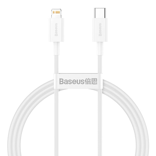 1M Lightning to USB-C Fast Charging Data Cable Superior Series PD 20W 1m white Baseus