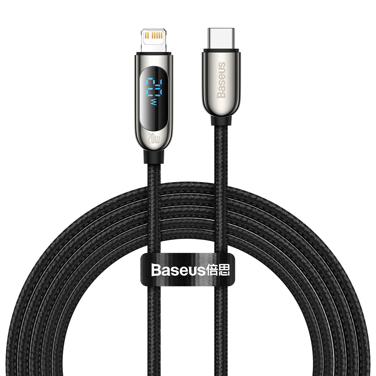 Baseus Display Fast Charging Data Cable Type-C to IP 20W 2m Black