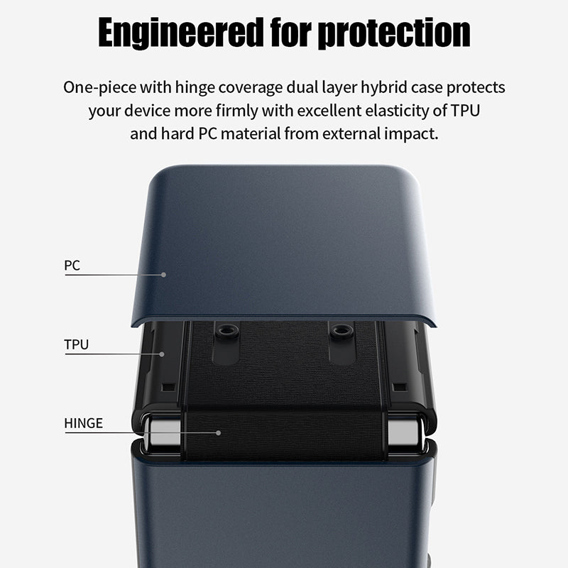 Goospery Fard Case PC / Soft Coating  (Matt Black) for GALAXY Z FLIP 3 4