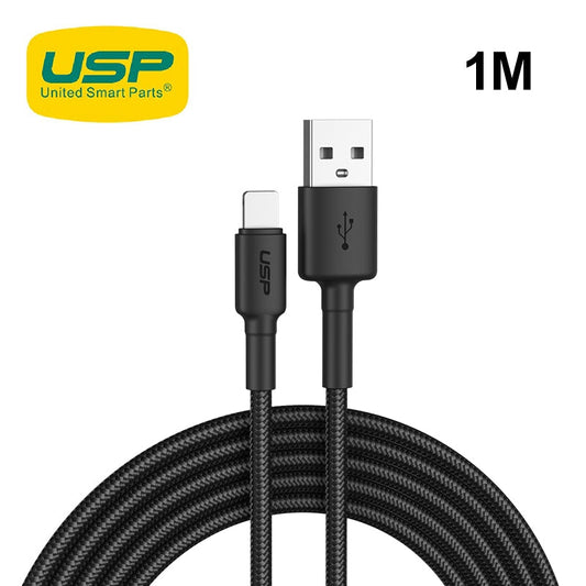 1M BoostUp Cafule Lightning to USB-A Cable Charge & Connect Black USP