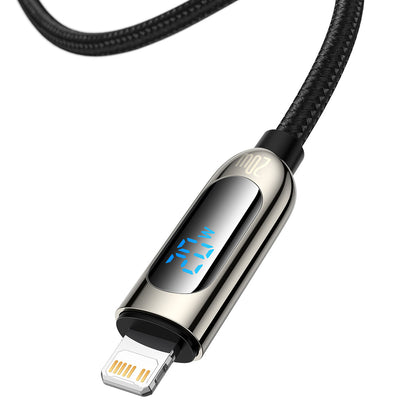 Baseus Display Fast Charging Data Cable Type-C to IP 20W 2m Black