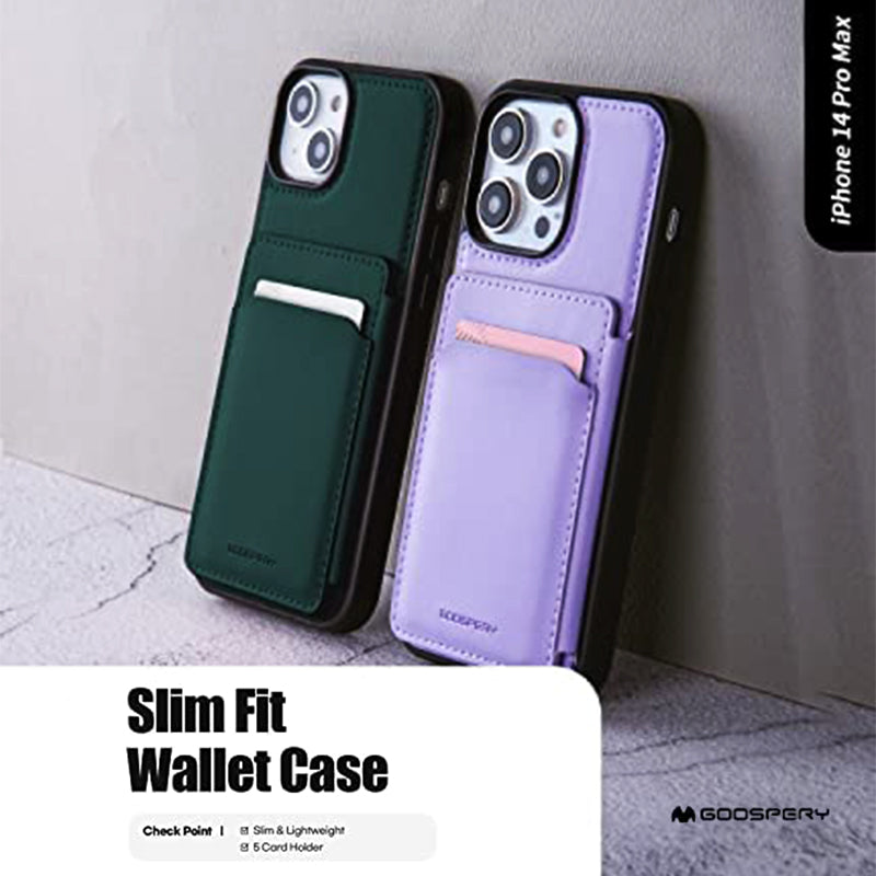 Goospery Case For iPhone 14 Pro Balance Fit 5 Cards Case