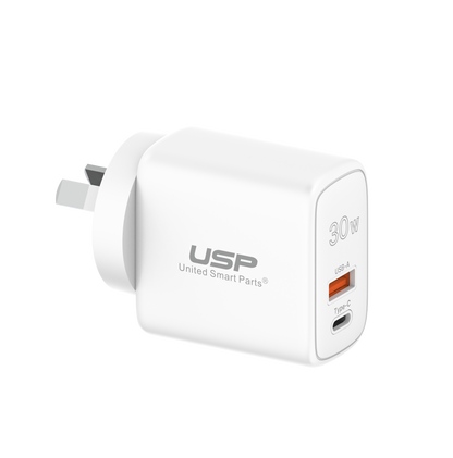 30W USB A + TYPE C PD Quick Wall Charger USP