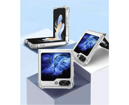 For Galaxy Z Flip 5 Hard Crystal Clear Case Compatible With Magsafe