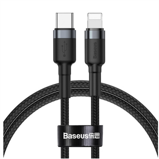 Baseus Cafule Cable Type-C to iP PD 18 / 20W 1m Gray+Black