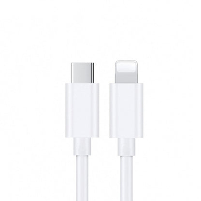 1M Lightning to USB-C Mini White Cable  USP Without Package 100pcs