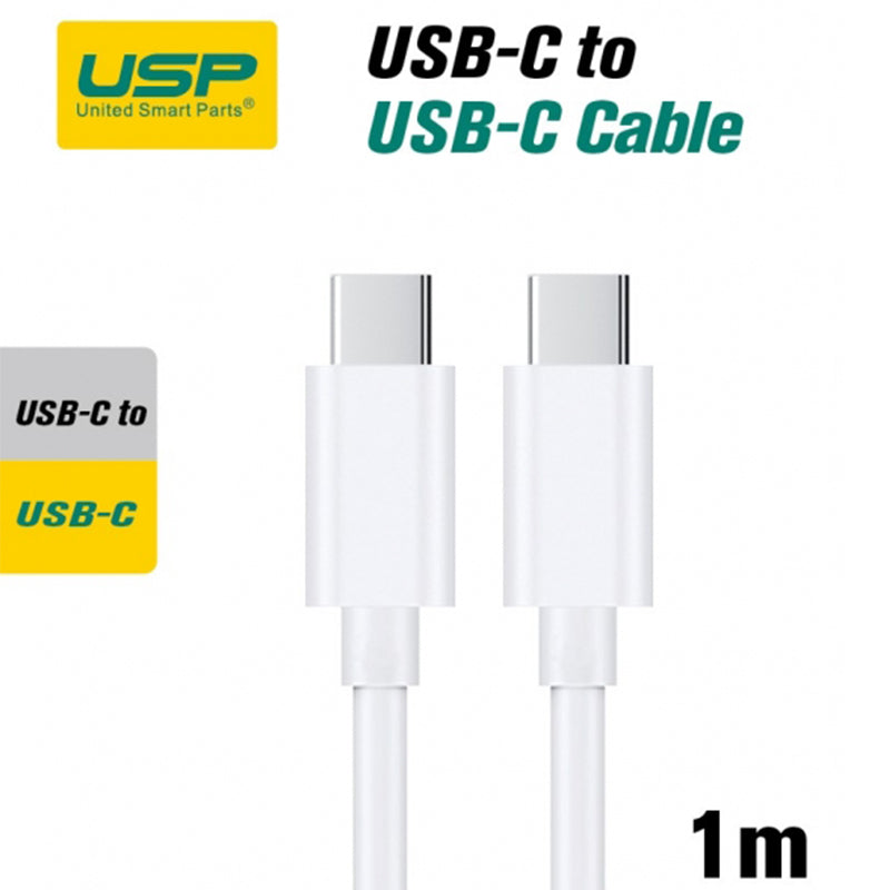 1M USB-C to USB-C Mini White Cable  USP