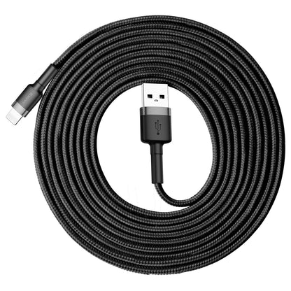 3M Lightning to USB-A cafule Cable Gray+Black Baseus