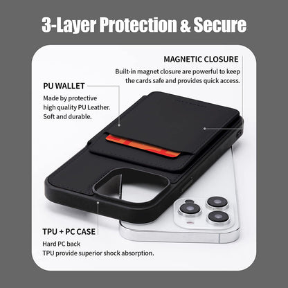 Goospery Case For iPhone 14 Pro Max Balance Fit 5 Cards Case