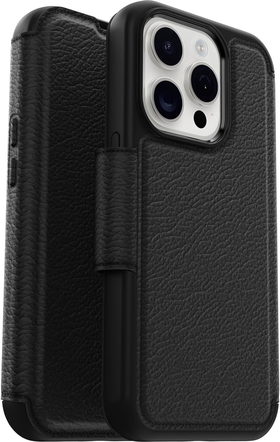 Otterbox Case For iPhone 15 Pro Strada Folio Compatible With MagSafe Case Shadow Black