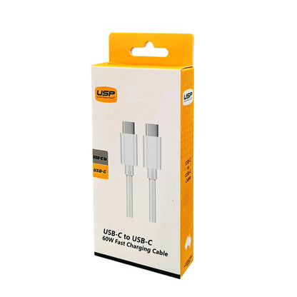 1M USB-C to USB-C Mini White Cable  USP