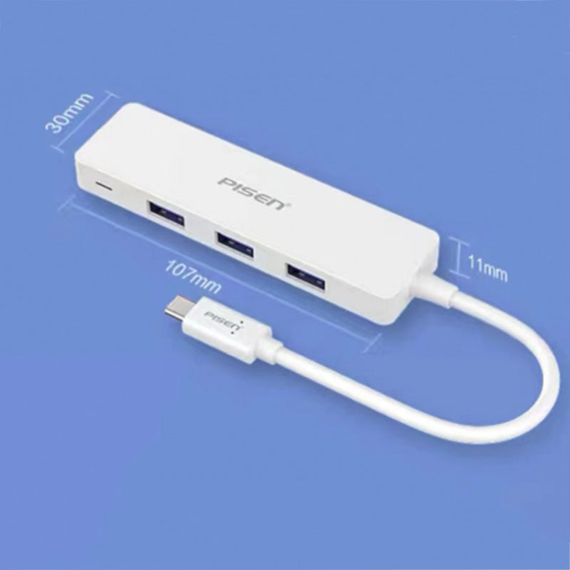 Type-C to 4 USB 3.0 HUB USB-C Charging Port Adapter NJ-HB4001 PISEN (0.15m)