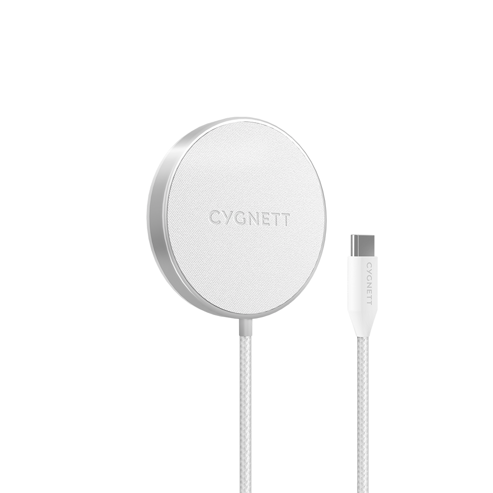 Cygnett 15W MagSafe Wireless Charging Cable MFI - White 1.2M