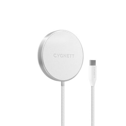 Cygnett 15W MagSafe Wireless Charging Cable MFI - White 1.2M